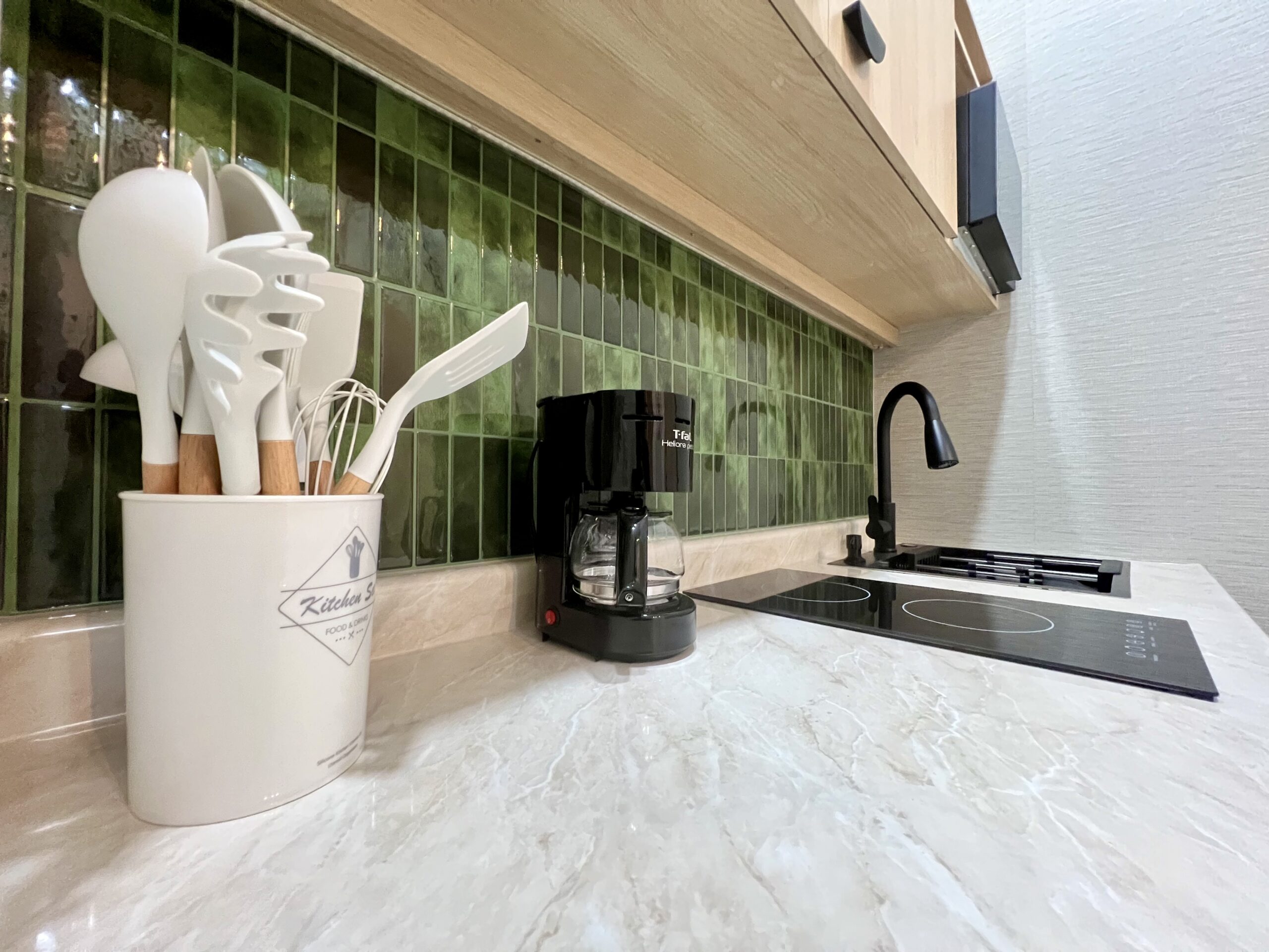 Detalles y equipamiento de la cocina de Verde Vid